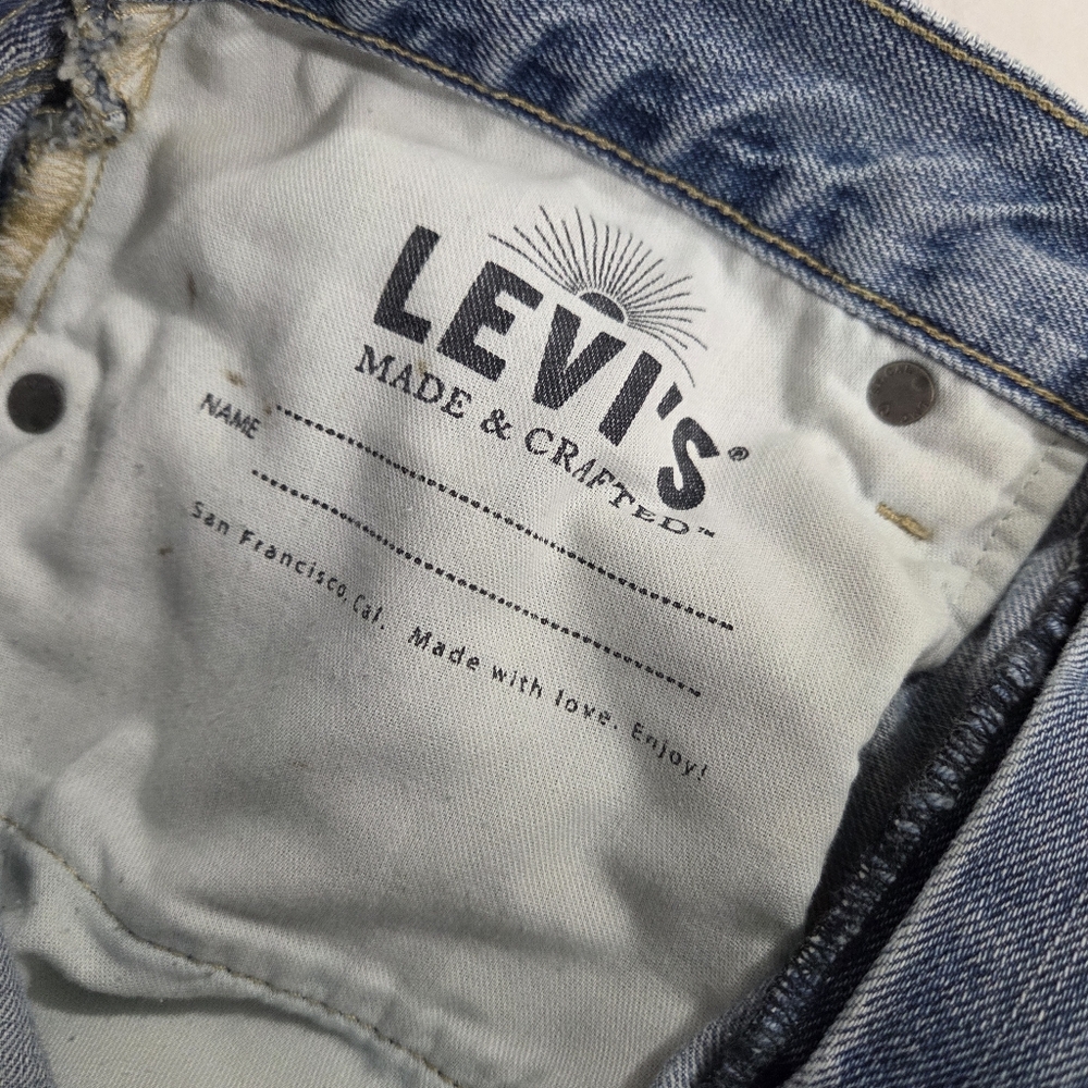 Levi's Made & Crafted Barrel Leg Jeans Size 29 Distressed Japanese Denim - Picture 11 of 13